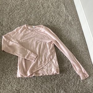 light pink long sleeve with thumb holes